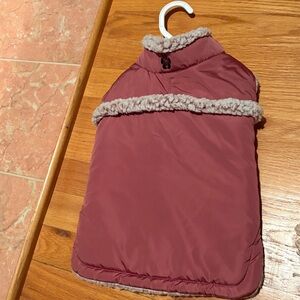 Cozy Mauve Pink Winter Dog Jacket Size Small